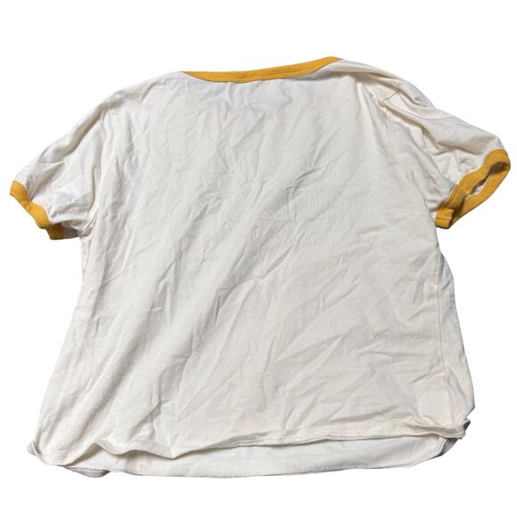 Hello Kitty & Friends Graphic T-Shirt Yellow Trim Girls Large Sanrio - Picture 3 of 3